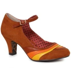 Faux Suede Tri Color Heel