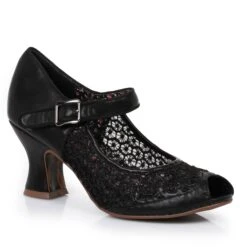 Lace Mary Jane Peep Toe Heel