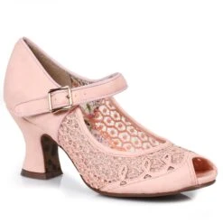 Lace Mary Jane Peep Toe Heel 5 Lace Mary Jane Peep Toe Heel -Be Wicked BP253 Paise pnk
