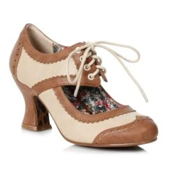 Retro Shoe With Cutout -Be Wicked BP254 NINA tan
