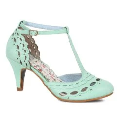 T Strap Cut Out Detail Heel 7 T Strap Cut Out Detail Heel -Be Wicked BP310 Raine mint