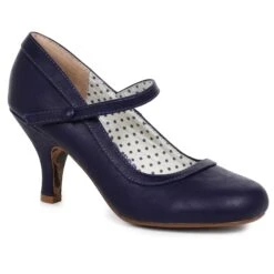 Retro Mary Jane Heel 10 Retro Mary Jane Heel -Be Wicked BP320 BETTIE NAVY