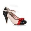 Polka Dot Bow Closed Toe Heel