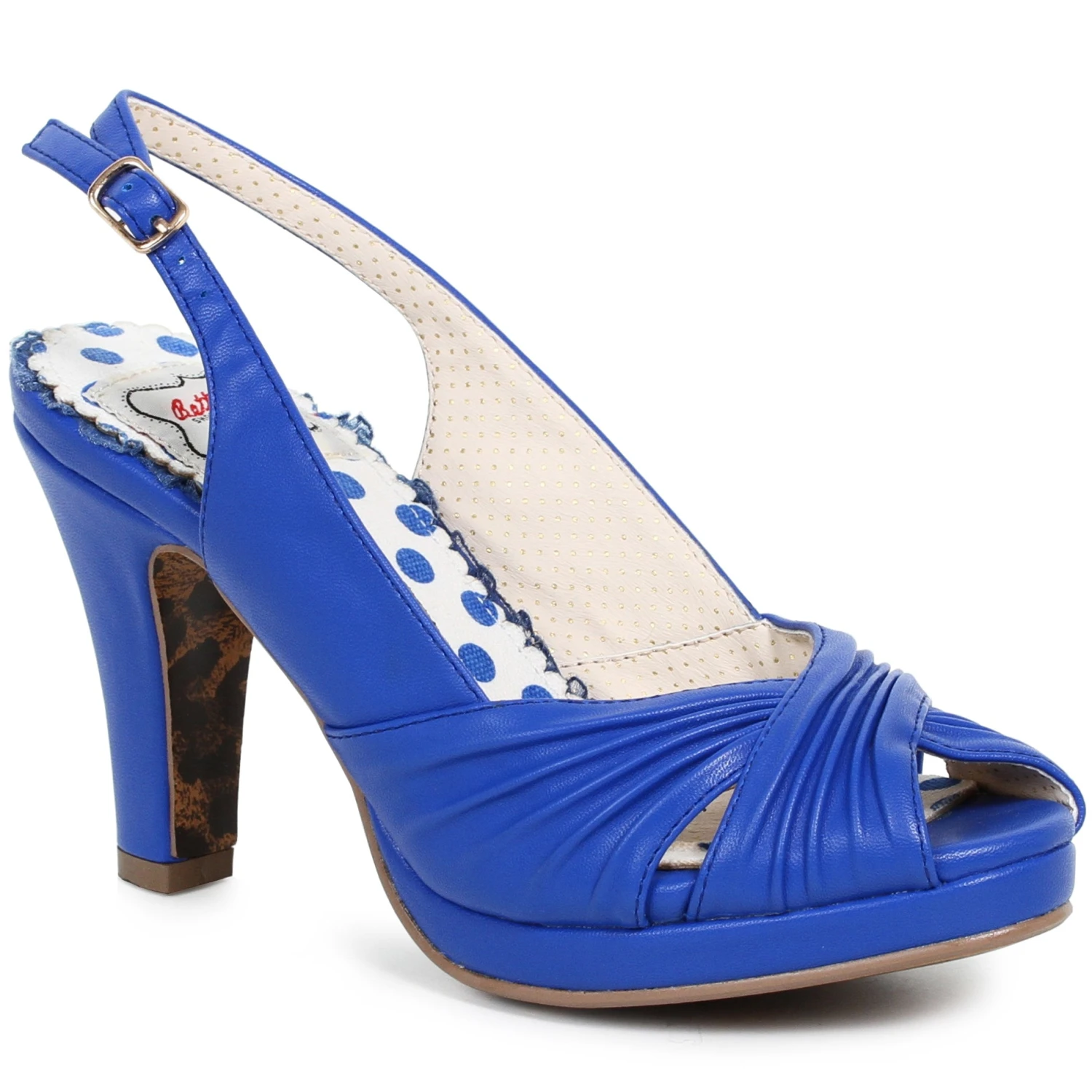 4 Ruched Peep Toe Sling Back 4 4 Ruched Peep Toe Sling Back - Image 2