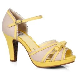 4 Two Toned Peep Toe Sandal With Bow -Be Wicked BP401 Sue yell