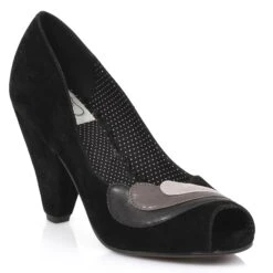 Cone Heel In Microfiber Suede 5 Cone Heel In Microfiber Suede -Be Wicked BP403 BEATRICE blk