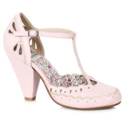 4 T-Strap Shoe With Detail -Be Wicked BP403 Birdie pnk