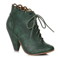 4 Retro Bootie With Laces 7 4 Retro Bootie With Laces -Be Wicked BP403 EDDIE grn