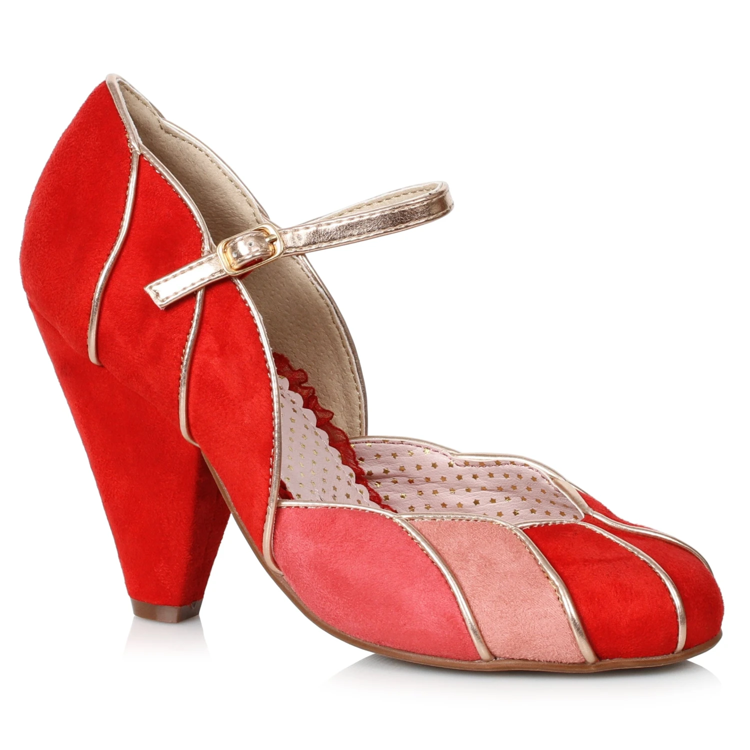 4 Suede Closed Toe Maryjane With Piping Details 6 4 Suede Closed Toe Maryjane With Piping Details - Image 4