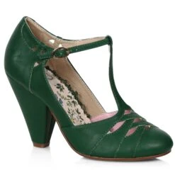 4 T-STRAP PUMP WITH CUT OUTS 11 4 T-STRAP PUMP WITH CUT OUTS -Be Wicked BP403 Laura grn