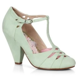 4 T-STRAP PUMP WITH CUT OUTS 12 4 T-STRAP PUMP WITH CUT OUTS -Be Wicked BP403 Laura mint