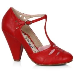 4 T-STRAP PUMP WITH CUT OUTS 13 4 T-STRAP PUMP WITH CUT OUTS -Be Wicked BP403 Laura red