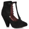 Closed Toe Suede T Strap 2 Closed Toe Suede T Strap -Be Wicked BP403 VIO BLK