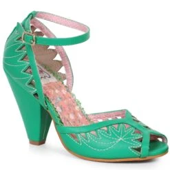 4 Open Toe Stitching Detail Ankle Strap Heel