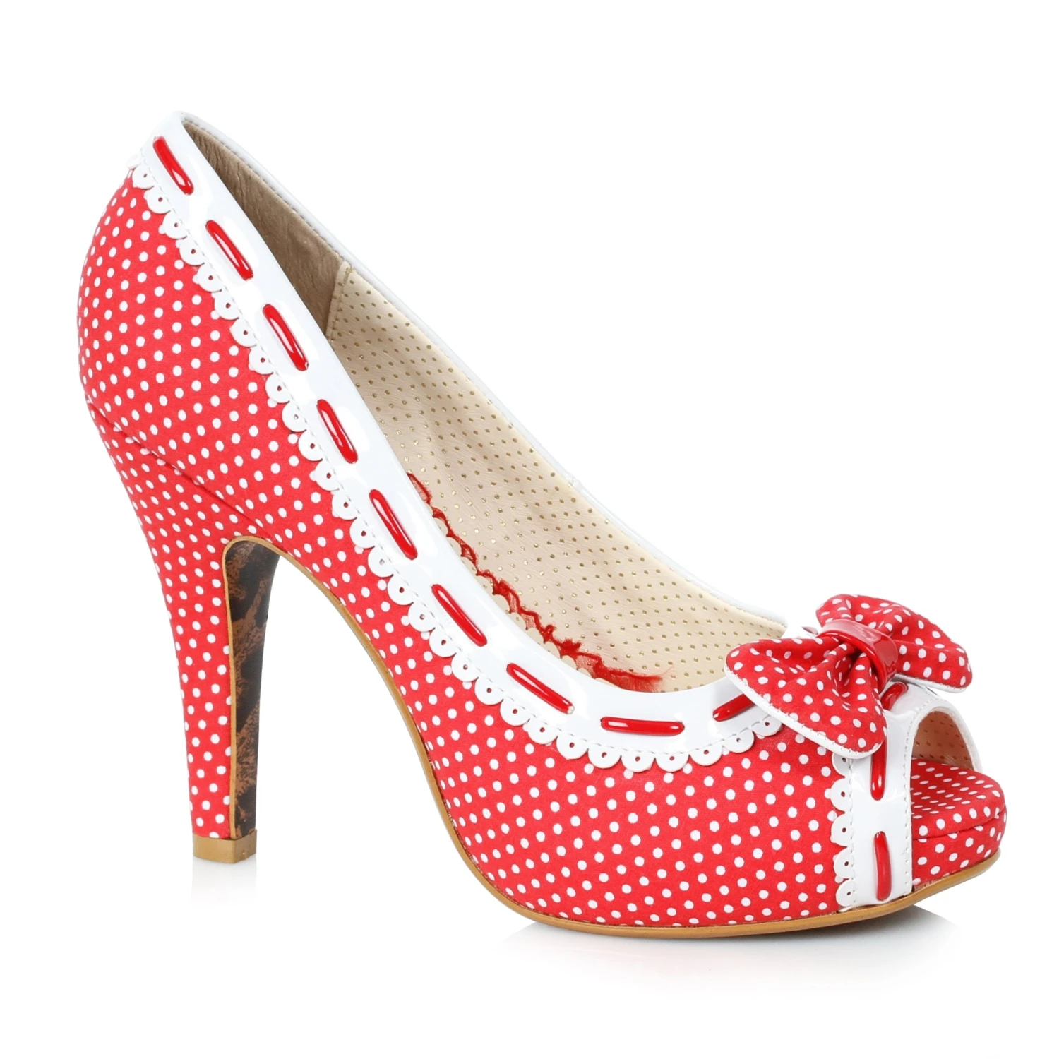 4 Polka Dot Peep Toe Show With Bow 4 4 Polka Dot Peep Toe Show With Bow - Image 2