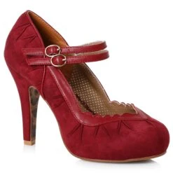 Double Strap Suede Maryjane 7 Double Strap Suede Maryjane -Be Wicked BP412 TAMI BURG