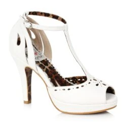 4 T-Strap Peep Toe -Be Wicked BP412 Willie wht