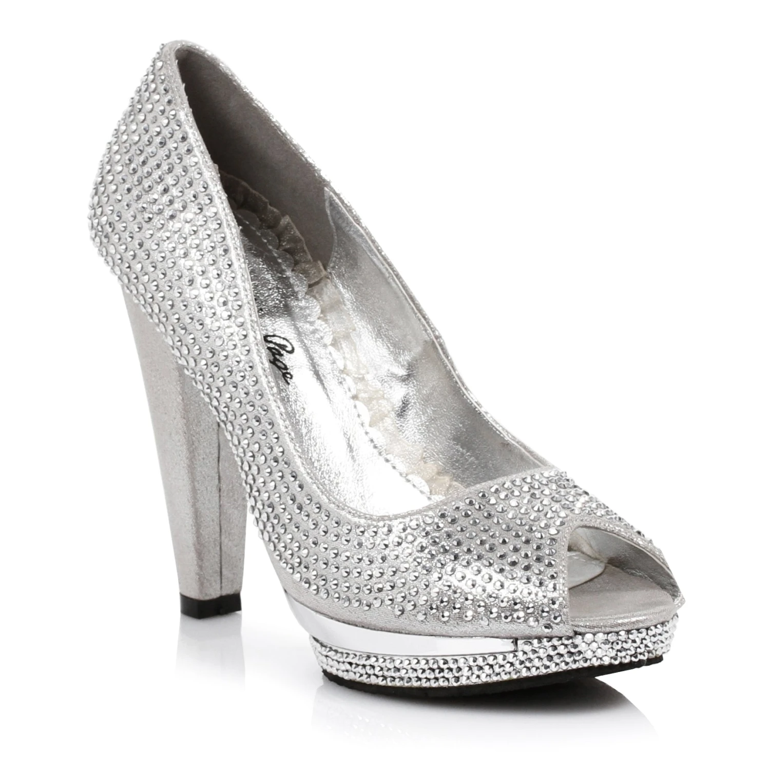 Rhinestone Covered Peep-Toe Pump 3 Rhinestone Covered Peep-Toe Pump