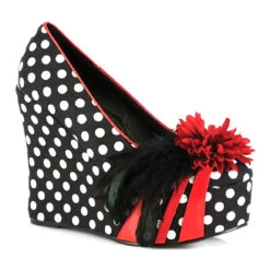 4.5 Heel Wedge With Feather -Be Wicked BP475 EDNA BLKW