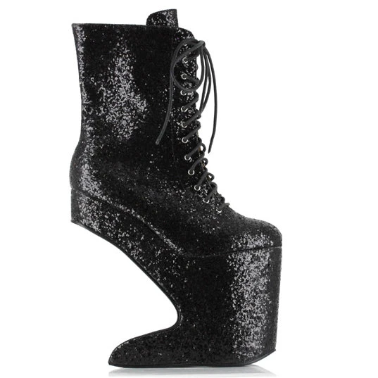 5.5 Heel Platform Glitter Ankle Boot 4 5.5 Heel Platform Glitter Ankle Boot - Image 2