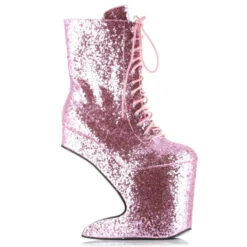 5.5 Heel Platform Glitter Ankle Boot 11 5.5 Heel Platform Glitter Ankle Boot -Be Wicked BP579 CHABLIS PNKG