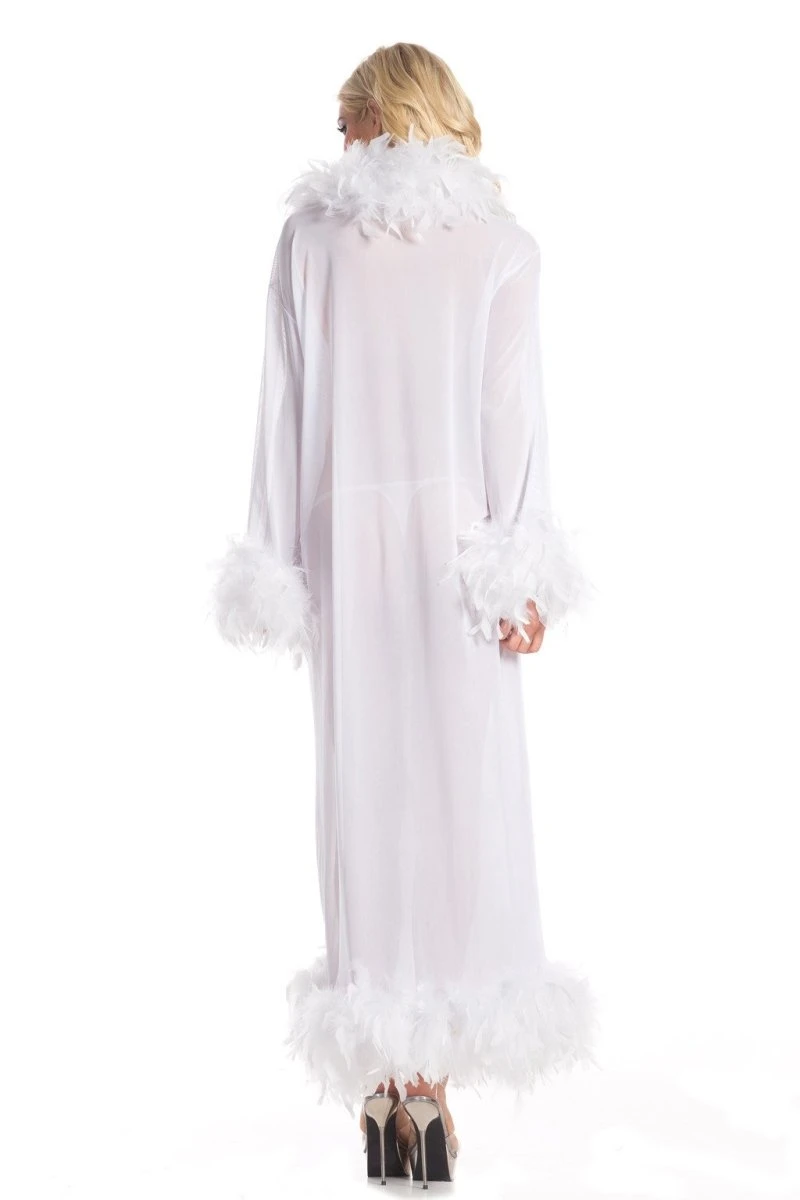 Be Wicked Glamour Robe White 4 Be Wicked Glamour Robe White - Image 2