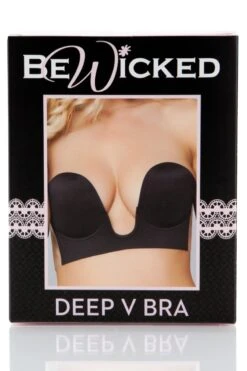 Be Wicked Black Deep V Bra 10 Be Wicked Black Deep V Bra -Be Wicked BWXB093BK box front web 397371