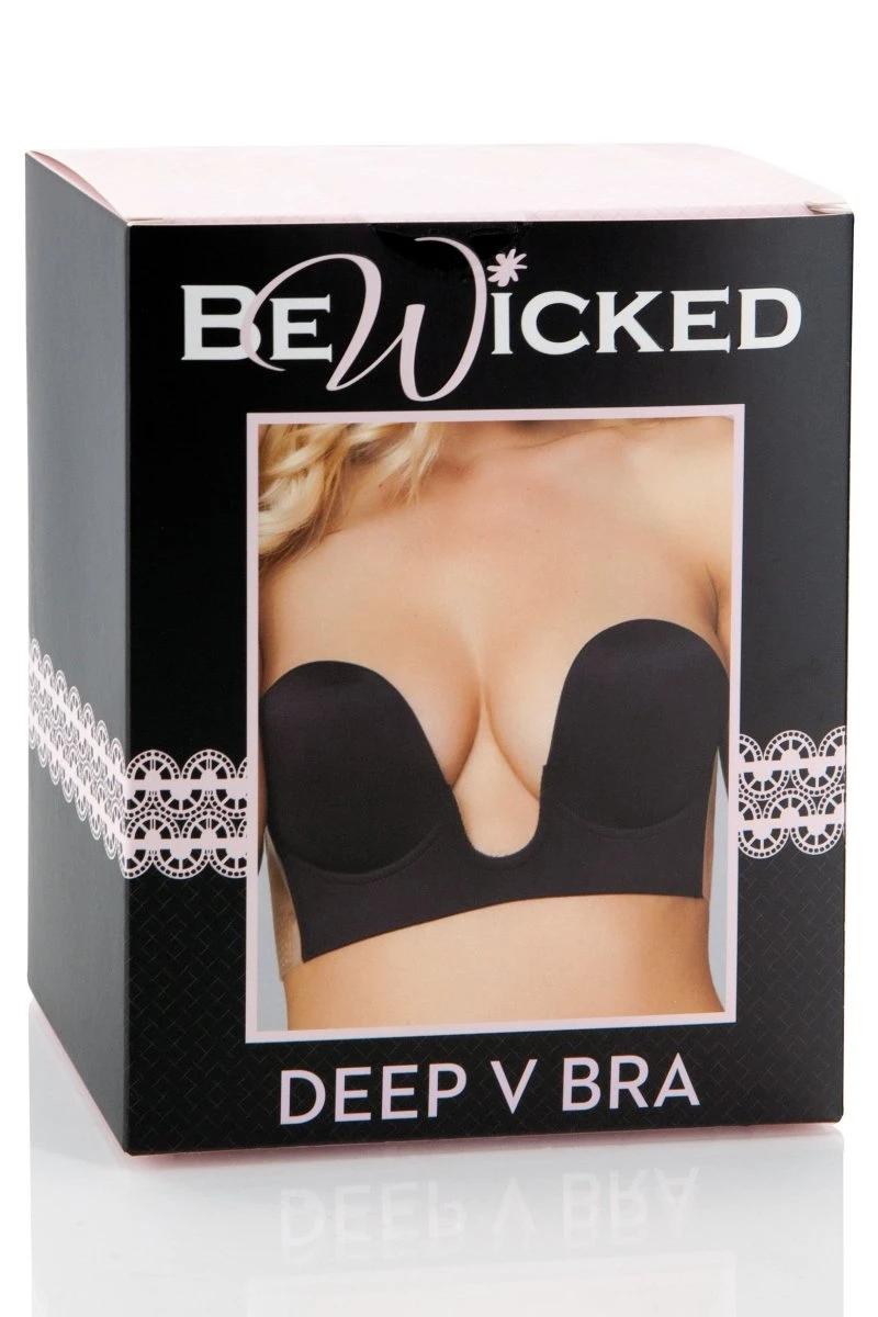 Be Wicked Black Deep V Bra 4 Be Wicked Black Deep V Bra - Image 2