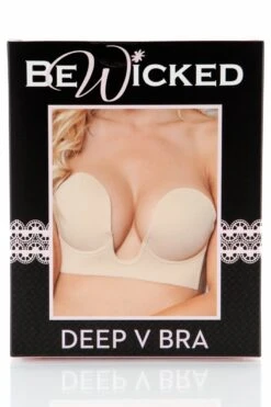 Be Wicked Nude Deep V Bra 10 Be Wicked Nude Deep V Bra -Be Wicked BWXB093ND box front web 880833