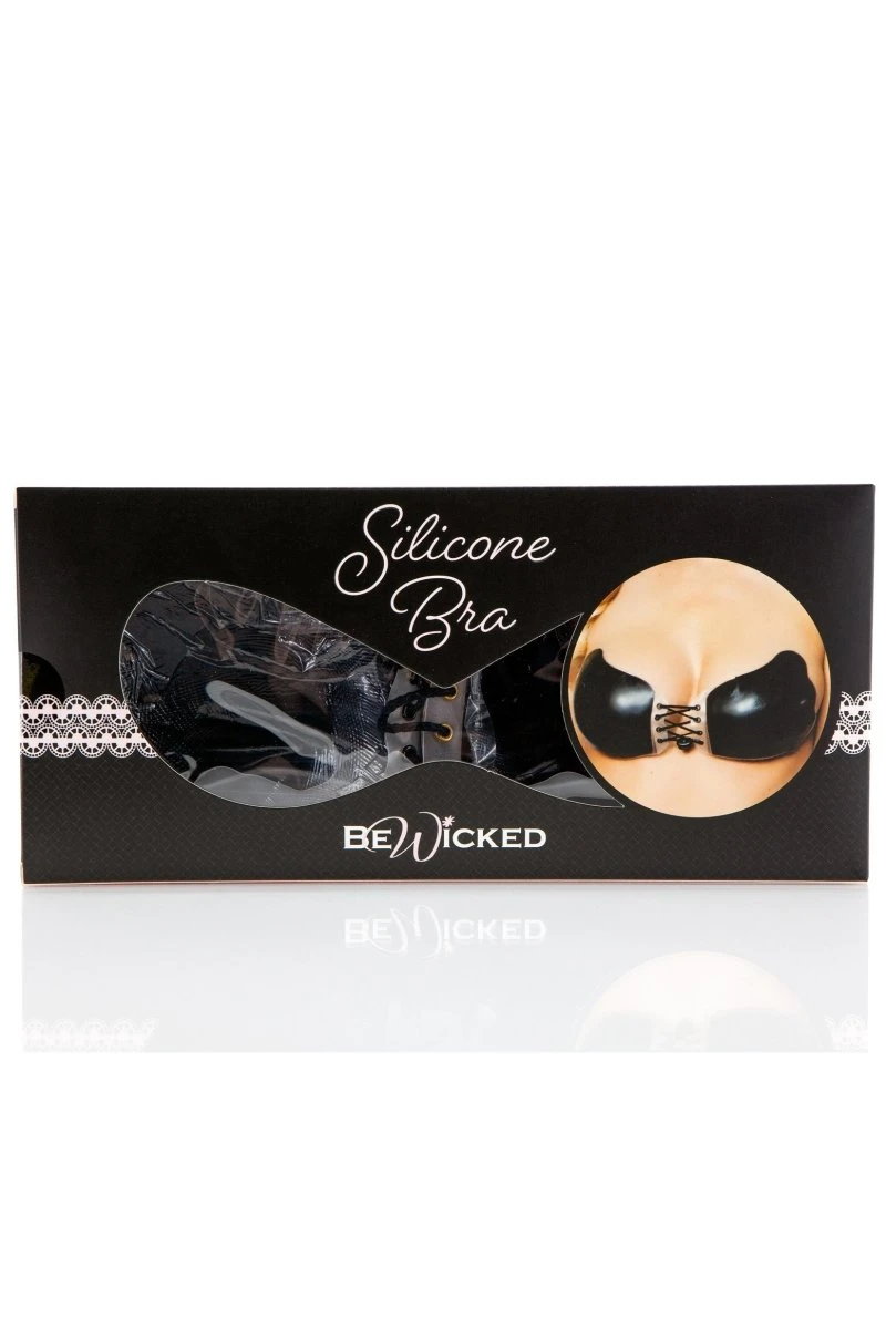 Be Wicked Black Silicone Tie Up Bra 7 Be Wicked Black Silicone Tie Up Bra - Image 5