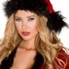 Red And Black Fur Trimmed Santa's Hat 2 Red And Black Fur Trimmed Santa's Hat -Be Wicked C181