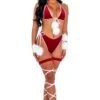 Pair Of Leg Wraps With Velvet Garter 1 Pair Of Leg Wraps With Velvet Garter -Be Wicked C206
