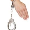 Silver Handcuffs With Rhinestones -Be Wicked CU102