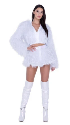 Light-Up Lurex Shag Skirt