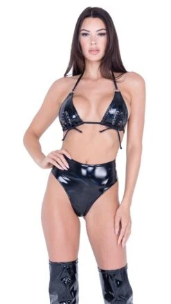 PVC Lace-Up Triangle Top 11 PVC Lace-Up Triangle Top -Be Wicked FE310 FE311 BLK FT 9104ebec 7c87 4ab9 8438 0861a793d60b