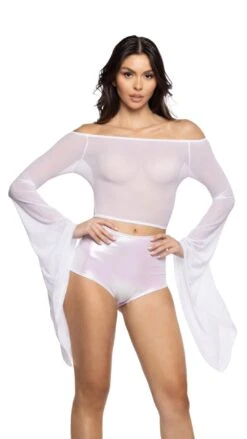 Off-Shoulder Flair Mesh Gypsy Sleeve Top 10 Off-Shoulder Flair Mesh Gypsy Sleeve Top -Be Wicked FF118 FE236 WHT FT c8d17900 9b50 4617 8c99 27067eda6b7e