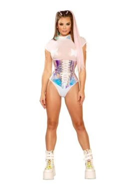 Holographic Vinyl Waist Cincher 13 Holographic Vinyl Waist Cincher -Be Wicked FF279 ICE FT