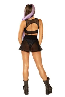 Mesh Keyhole Top 18 Mesh Keyhole Top -Be Wicked FF335 FF336 BLK BACK