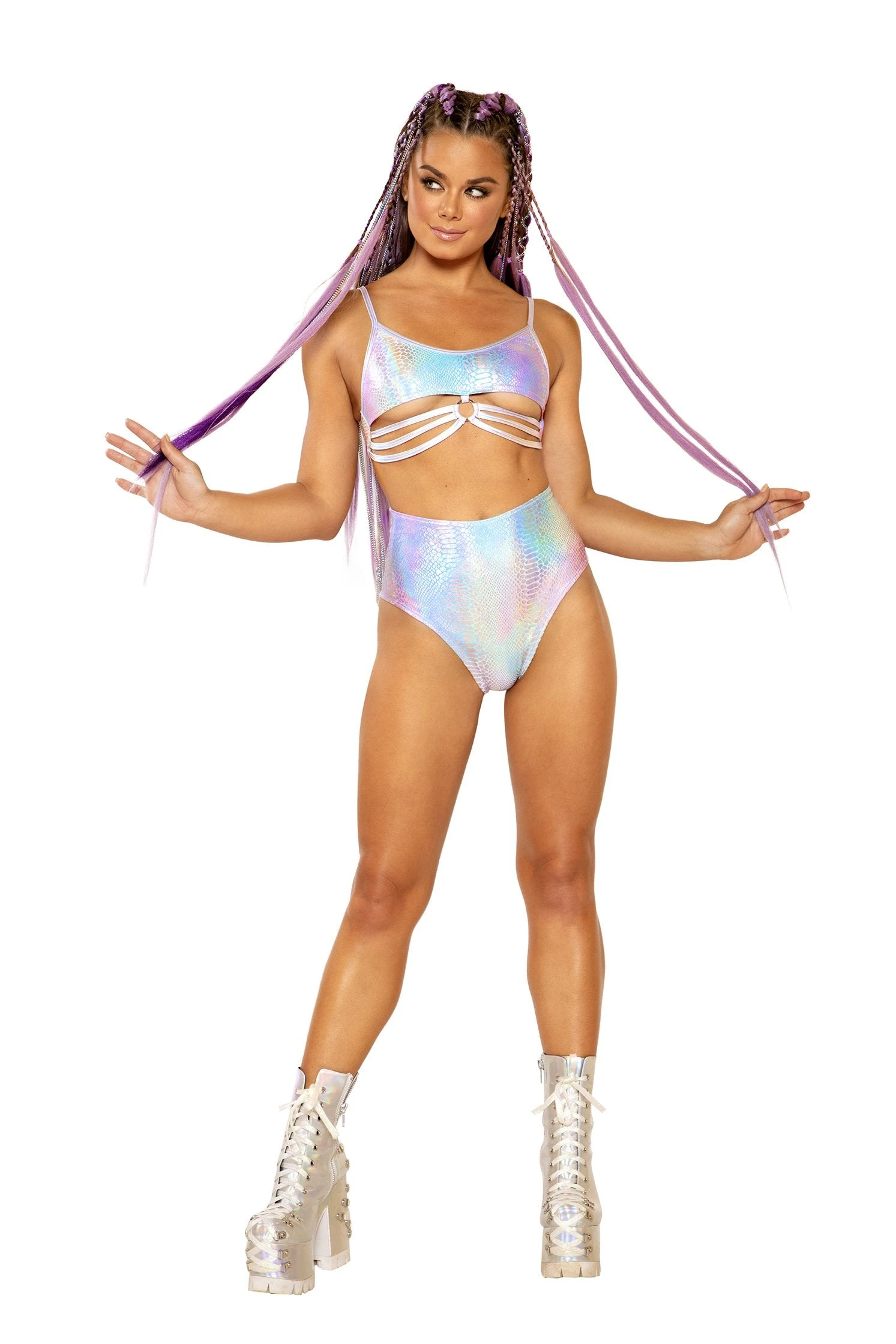 Snake Skin High-Cut High-Waist Short 6 Snake Skin High-Cut High-Waist Short - Image 4