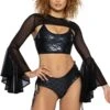 Bell-Sleeve Mesh Shrug 1 Bell-Sleeve Mesh Shrug -Be Wicked FS189 BLK JR122 BLK FT