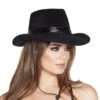 Black Cowboy Hat 1 Black Cowboy Hat -Be Wicked H4571