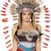 Indian Headdress With Red Tips -Be Wicked H4727