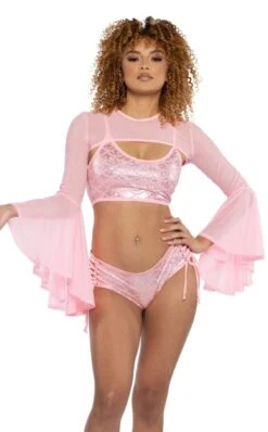 Bell-Sleeve Mesh Shrug 10 Bell-Sleeve Mesh Shrug -Be Wicked JR122 BGP FS189 BPK