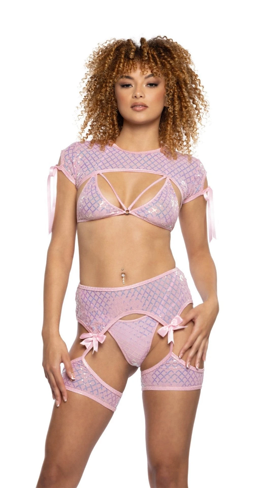 Diamond Sequin Mesh Shrug 5 Diamond Sequin Mesh Shrug - Image 3