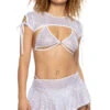 Diamond Sequin Mesh Skirt 1 Diamond Sequin Mesh Skirt -Be Wicked JR123 JR124 JR125 JR127 WHT FT