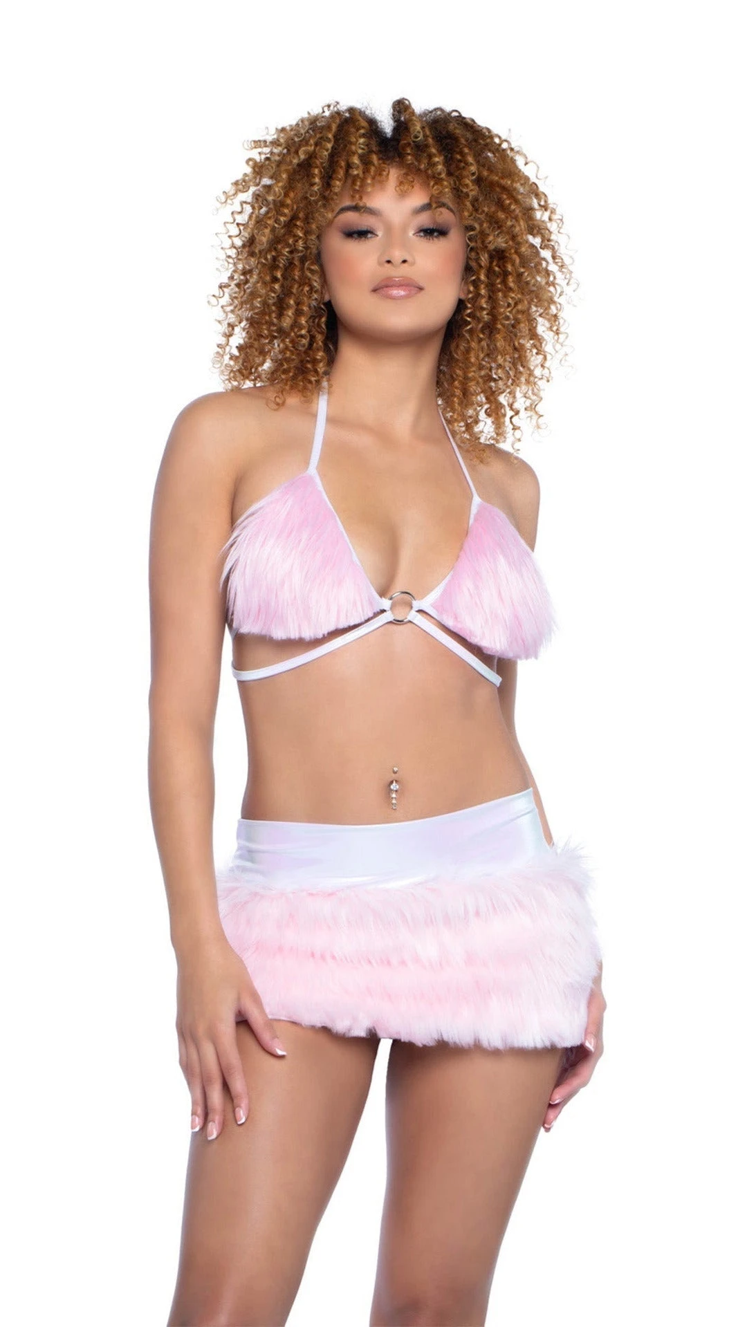 Pink Faux Fur Skirt 3 Pink Faux Fur Skirt