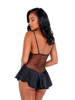 Floral Babydoll -Be Wicked LI379 Blk Back