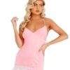 Soft Satin Chemise With Ostrich Feathered Trim 1 Soft Satin Chemise With Ostrich Feathered Trim -Be Wicked LI400 Pink 54b0c851 a1d0 4a82 b46e 8dcc29fd101b