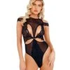 Lace & Mesh Cutout Teddy