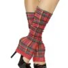 Red Plaid Leg Warmers -Be Wicked LW104